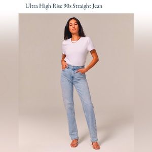 A&F ultra high-rise 90s straight jean